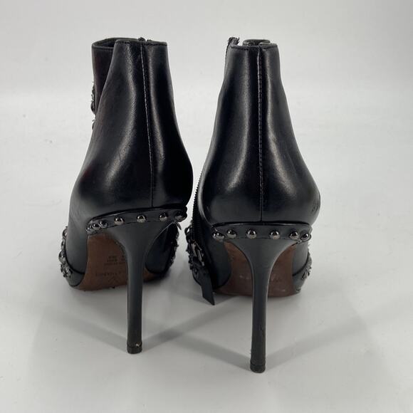 Vera Wang black beacon stiletto heel ankle boots - Picture 2 of 8
